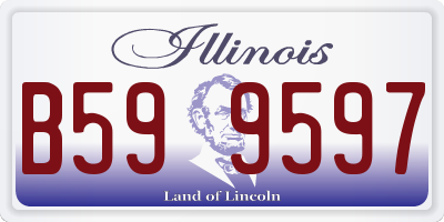IL license plate B599597