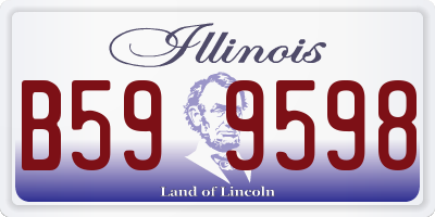 IL license plate B599598
