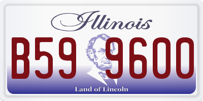 IL license plate B599600