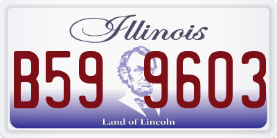 IL license plate B599603
