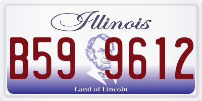 IL license plate B599612