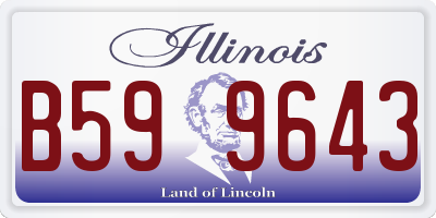 IL license plate B599643