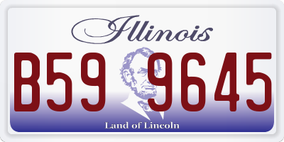 IL license plate B599645