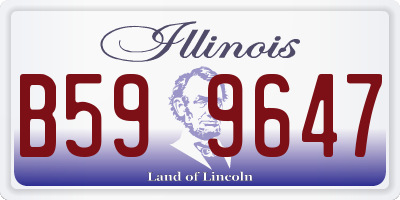 IL license plate B599647