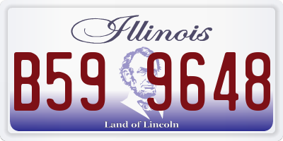 IL license plate B599648