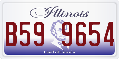 IL license plate B599654