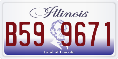 IL license plate B599671