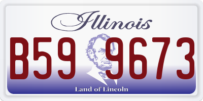 IL license plate B599673