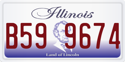 IL license plate B599674