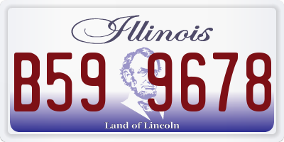 IL license plate B599678