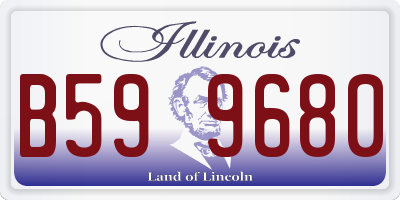 IL license plate B599680