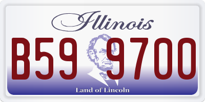 IL license plate B599700