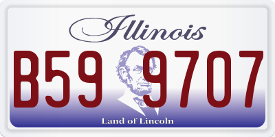 IL license plate B599707