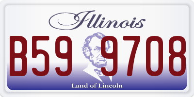 IL license plate B599708
