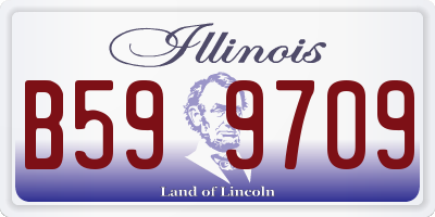 IL license plate B599709