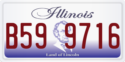IL license plate B599716