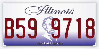 IL license plate B599718