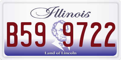 IL license plate B599722