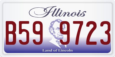 IL license plate B599723