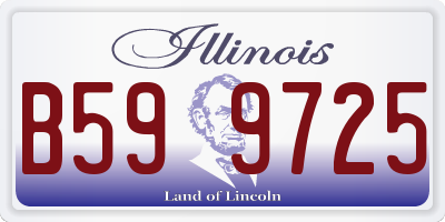IL license plate B599725
