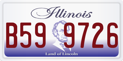 IL license plate B599726
