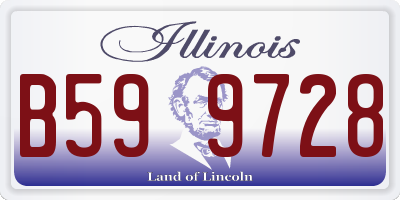 IL license plate B599728