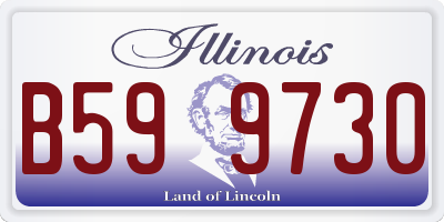 IL license plate B599730