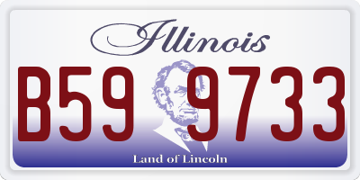 IL license plate B599733