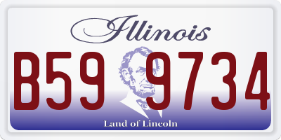 IL license plate B599734