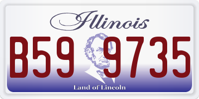 IL license plate B599735