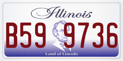 IL license plate B599736