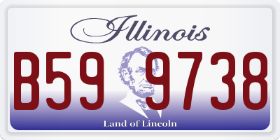 IL license plate B599738