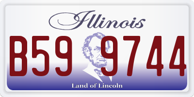 IL license plate B599744