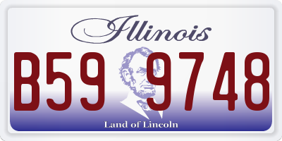 IL license plate B599748