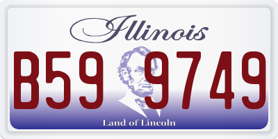 IL license plate B599749