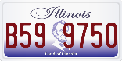 IL license plate B599750