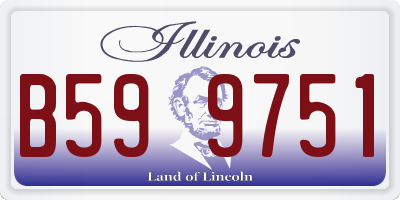 IL license plate B599751