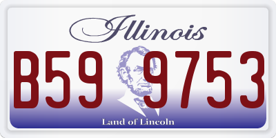 IL license plate B599753