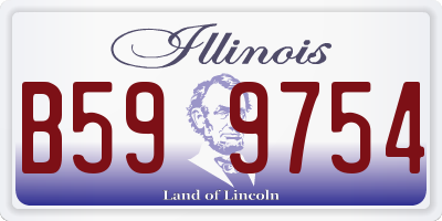 IL license plate B599754