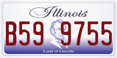 IL license plate B599755