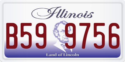IL license plate B599756