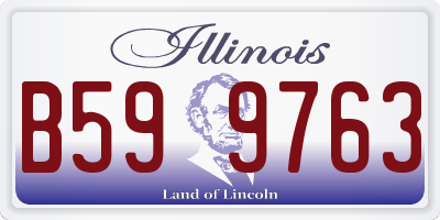 IL license plate B599763