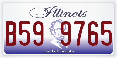 IL license plate B599765
