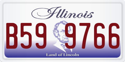 IL license plate B599766