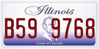 IL license plate B599768