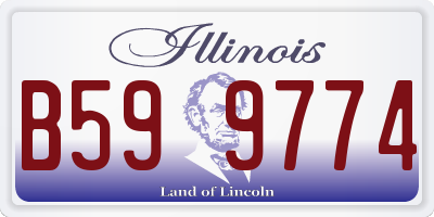 IL license plate B599774