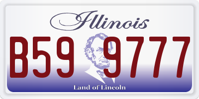 IL license plate B599777
