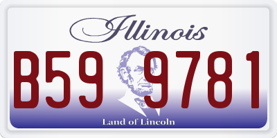 IL license plate B599781