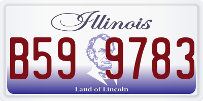 IL license plate B599783