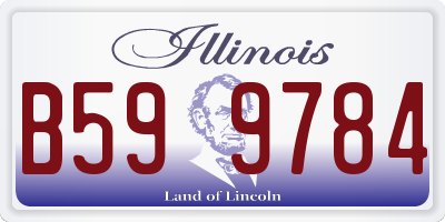IL license plate B599784